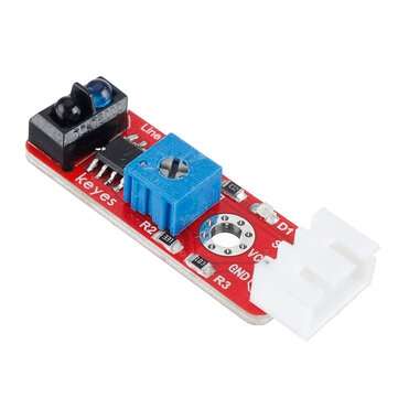 2Pcs Keyes Brick Grayscale Sensor(Pad hole) Anti-reverse Plug White Terminal TCRT5000 Sensor Module