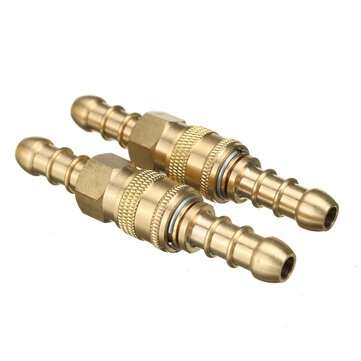 2Pcs Iron Pneumatic Fitting Air Line Hose Compressor Connector Quick Release Coupler Air Line Fittin