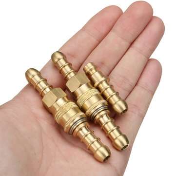 2Pcs Iron Pneumatic Fitting Air Line Hose Compressor Connector Quick Release Coupler Air Line Fittin