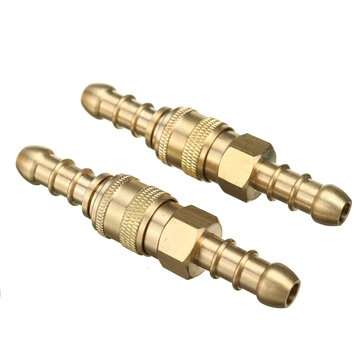2Pcs Iron Pneumatic Fitting Air Line Hose Compressor Connector Quick Release Coupler Air Line Fittin
