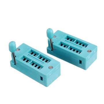 2pcs IC Lock Seat Zif Socket Test Universal zif Sockets 14Pin