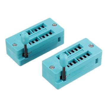 2pcs IC Lock Seat Zif Socket Test Universal zif Sockets 14Pin