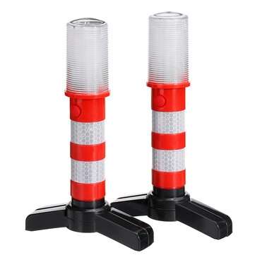 2PCS LED Car Emergency Warning Light Roadside Flash Flares Beacon Safety Strobe Lam... (COLOR.: RED)