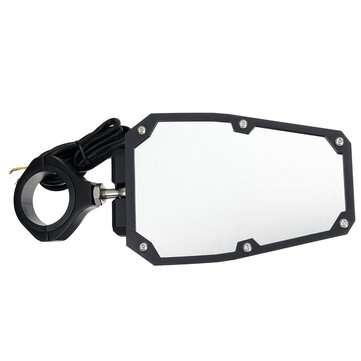 2pcs LED Lights Rear View Side Mirrors For Polaris UTV RZR 1.75"-2" Roll Cage