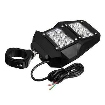 2pcs LED Lights Rear View Side Mirrors For Polaris UTV RZR 1.75"-2" Roll Cage