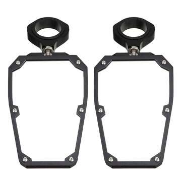 2pcs LED Lights Rear View Side Mirrors For Polaris UTV RZR 1.75"-2" Roll Cage