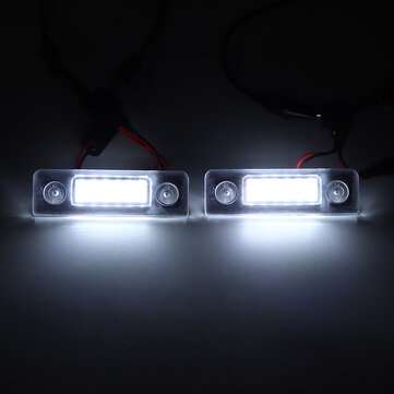 2Pcs LED License Plate Lights White for Skoda Octavia ll Facelift 2009-2012