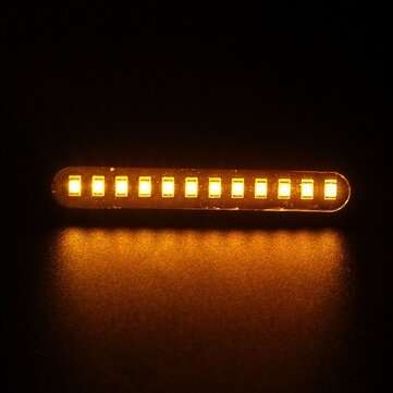 2Pcs Led Turn Signals Strip Motorcycle Flowing Water Tail Brake Lights 12 Led 3528Smd License Plate