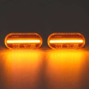 2PCS LED Side Marker Light Turn Indicators Clear Lens For VW Golf MK4 97-05 Bora