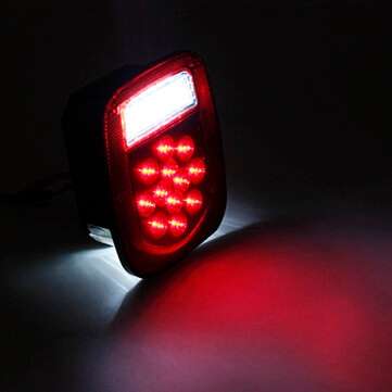 2PCS LED Tail Lights Brake Reverse Turn Signal Lamp For Jeep Wrangler TJ CJ 76-06