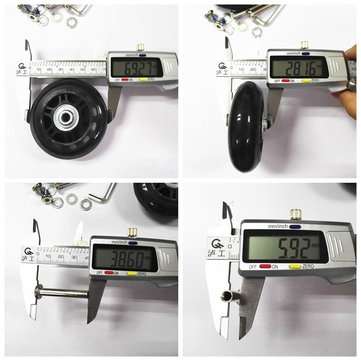 2pcs Luggage Suitcase Replacement Wheels Axles Deluxe Repair OD 70mm