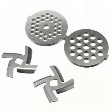 2Pcs Meat Chopper with 2Pcs Cutter Blade For MG30/60 Kitchen Meat Ginder Parts