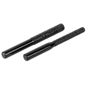 2pcs Milling Cutter Diamond Router Bits Black Brazed Straight Shank for Quartz Stone Marble Seam Cut