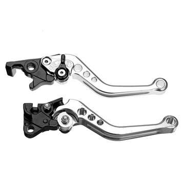 2Pcs Motorcycle Handlebars Brake Clutch Hand Lever Pump Kit Set Assembly (COLOR: SILVER)