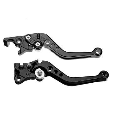 2Pcs Motorcycle Handlebars Brake Clutch Hand Lever Pump Kit Set Assembly (COLOR: BLACK)