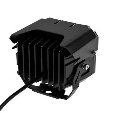 2Pcs Motorcycle LED Auxiliary Hi/Lo Beam Strobe Double Colors Fog Light Aluminum Alloy Safety Drivin