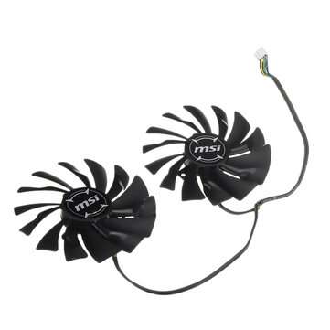 2pcs MSI RX580 FDC10U12S9-C Fan Graphics Card Cooling Fan PLD09210S12HH