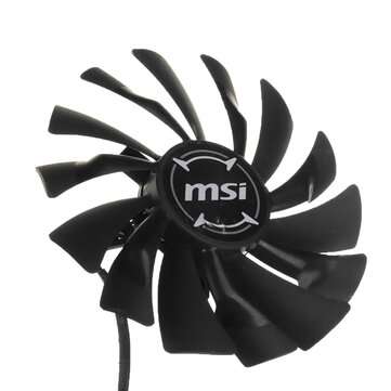 2pcs MSI RX580 FDC10U12S9-C Fan Graphics Card Cooling Fan PLD09210S12HH