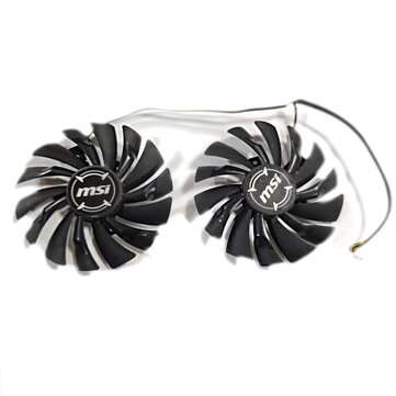 2pcs MSI RX580 FDC10U12S9-C Fan Graphics Card Cooling Fan PLD09210S12HH