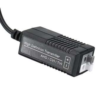2Pcs Network Analog Coaxial AHD/CVI/TVI High Definition Analog Signal Twisted-pair Transmitter Passi