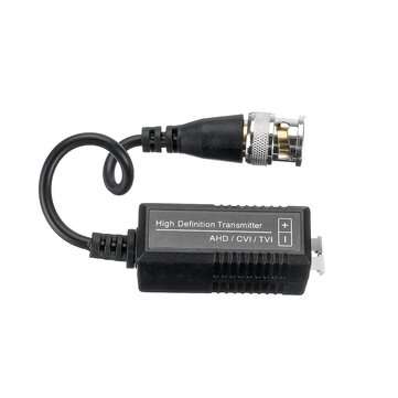 2Pcs Network Analog Coaxial AHD/CVI/TVI High Definition Analog Signal Twisted-pair Transmitter Passi