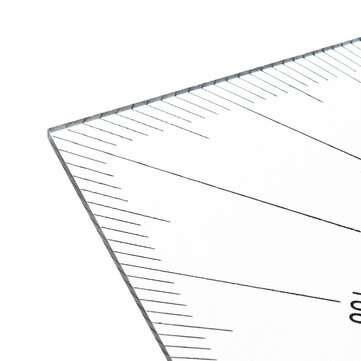 2pcs Navigation Triangular Protractor 300mm Acrylic Hypotenuse Nautical Squares