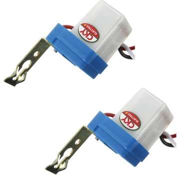 2PCS Photocell Street Light Switch Automatic Auto On Off AC DC 12V 50-60HZ 10A Photo Control Photosw
