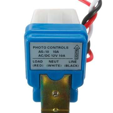 2PCS Photocell Street Light Switch Automatic Auto On Off AC DC 12V 50-60HZ 10A Photo Control Photosw