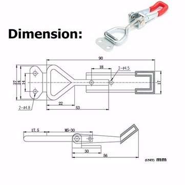 2pcs Raitool GH-4001 Toolbox Case Spare Fitting Metal Toggle Latch Catch