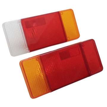 2Pcs Rear Tail Lights Turn Signal Lamps Lenes Covers Plastic Left Right For Iveco