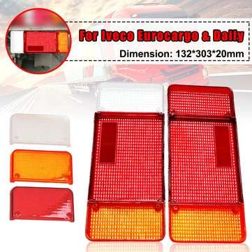 2Pcs Rear Tail Lights Turn Signal Lamps Lenes Covers Plastic Left Right For Iveco