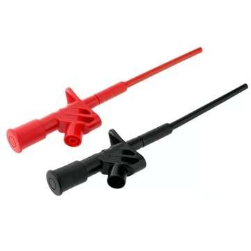 2Pcs Red DANIU P5004 Professional Insulated Quick Test Hook Clip High Voltage Flexible Testing Probe