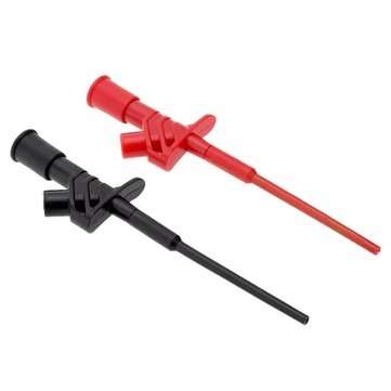 2Pcs Red DANIU P5004 Professional Insulated Quick Test Hook Clip High Voltage Flexible Testing Probe
