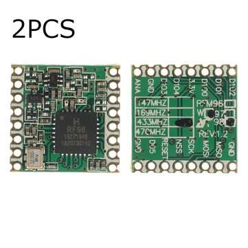 2Pcs RFM95W 433MHz LoRa Long-distance Remote Wireless Transceiver Module Board