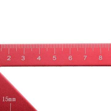 2PCS Red Aluminum Alloy Woodworking Scriber T Ruler Square Multifunctional 45/90 Degree Angle Ruler