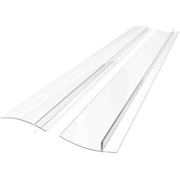 2pcs Silicone Stove Counter Gap Cover Heat Resistant Gap Filler Seals Kitche... (COLOR: TRANSPARENT)