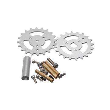 2Pcs Silver Plastic Track + Driving Wheels + Bearing Wheels Set Accessory For Robot Car Chassis