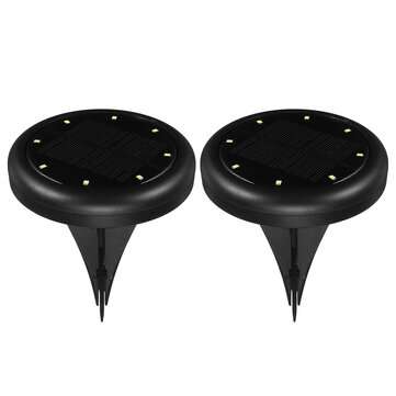 2PCS Solar Powered Ground Light IP65 Waterproof Garden Pathway Deck Lights