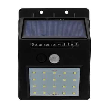 2pcs Solar Power 20 LED PIR Motion Sensor Wall Light Waterproof  Outdoor Path Yard Garden Security L