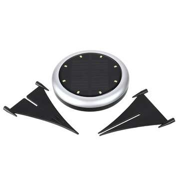 2Pcs Soalr Garden Light Lawn Lamp Outdoor Disk Light Lawn Lights Garden Pathway Decoration Waterproo