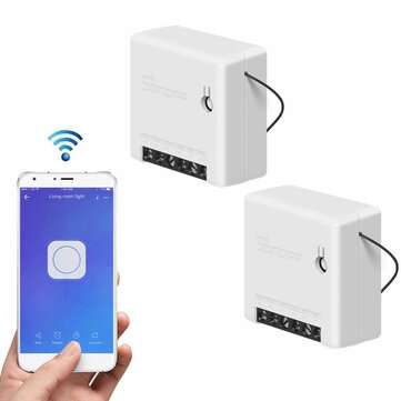 2pcs SONOFF MiniR2 Two Way Smart Switch 10A AC100-240V Works with Amazon Alexa Google Home Assistant