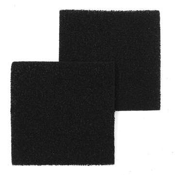 2Pcs Square Activated Carbon Filter Foam Sponge Air Impregnated Sheet 13cmx13cm