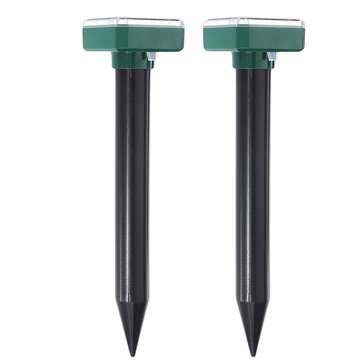 2pcs Square Solar Electronic Ultrasonic Repeller Fram Snake Mice Pest Insect Animal RejectionTrap Ki