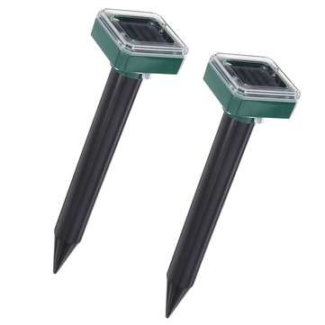 2pcs Square Solar Electronic Ultrasonic Repeller Fram Snake Mice Pest Insect Animal RejectionTrap Ki