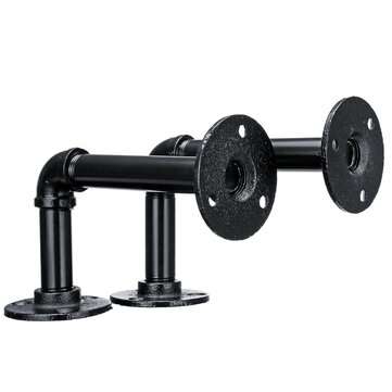 2pcs Steampunk Iron Pipe Scaffold Board Shelf Brackets Holder (SIZE: 12CM)