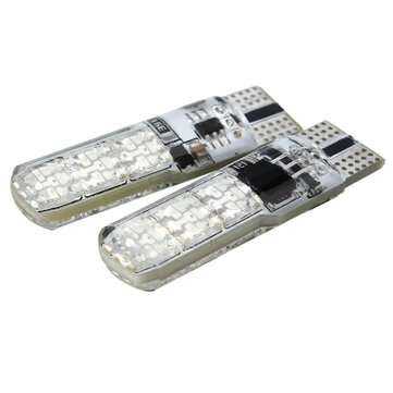 2PCS T10 RGB 6SMD LED Car Side Marker Lights Dome Reading Lights Lamp Bulb with Remote Control
