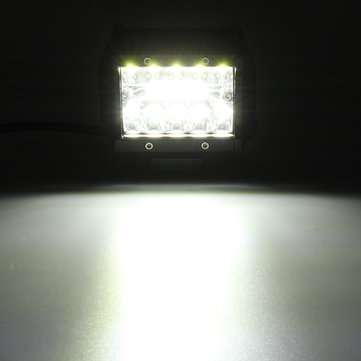 2PCS Tri Row 4Inch 60W LED Work Light Bars Combo Beam Driving Fog Lamp Pure White 6000K for Off Road
