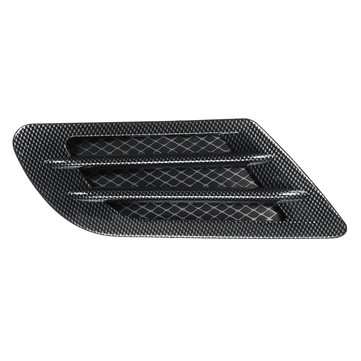 2Pcs Universal Car Bonnet Engine Cover Carbon Fiber Air Intake Flow Side Fender Vent Hood Scoop Stic