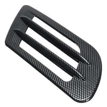 2Pcs Universal Car Bonnet Engine Cover Carbon Fiber Air Intake Flow Side Fender Vent Hood Scoop Stic