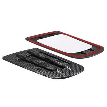 2Pcs Universal Car Bonnet Engine Cover Carbon Fiber Air Intake Flow Side Fender Vent Hood Scoop Stic